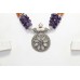 Necklace 925 Sterling Silver Amethyst Carnelian Stone Handmade Gift Women D142